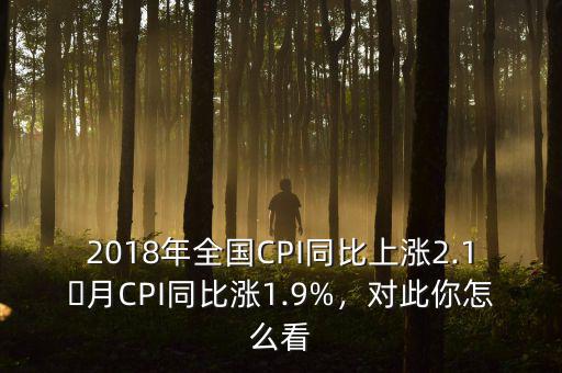 2018年全國CPI同比上漲2.1月CPI同比漲1.9%，對此你怎么看