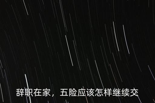 辭職在家，五險(xiǎn)應(yīng)該怎樣繼續(xù)交