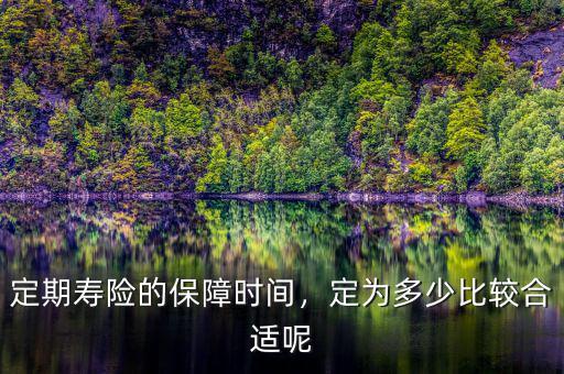 定期壽險(xiǎn)的保障時(shí)間，定為多少比較合適呢