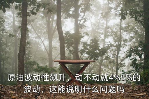 原油波動性飆升，動不動就4%5%的波動，這能說明什么問題嗎