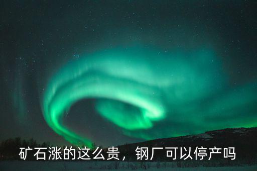 礦石漲的這么貴，鋼廠可以停產(chǎn)嗎