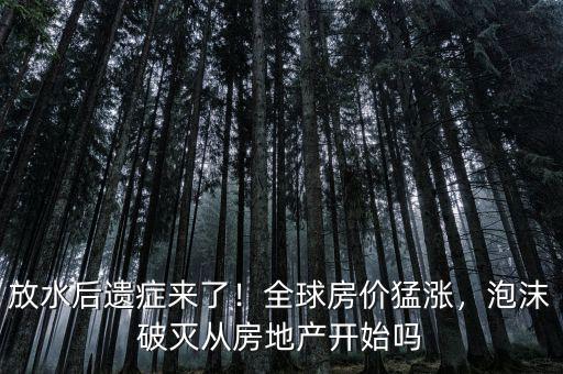 放水后遺癥來了！全球房?jī)r(jià)猛漲，泡沫破滅從房地產(chǎn)開始嗎