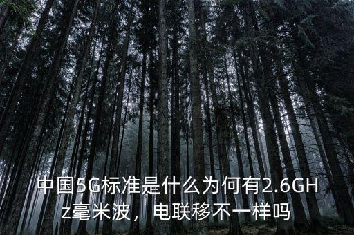 中國5G標準是什么為何有2.6GHz毫米波，電聯(lián)移不一樣嗎