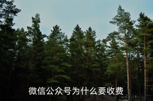微信公眾號(hào)為什么要收費(fèi)