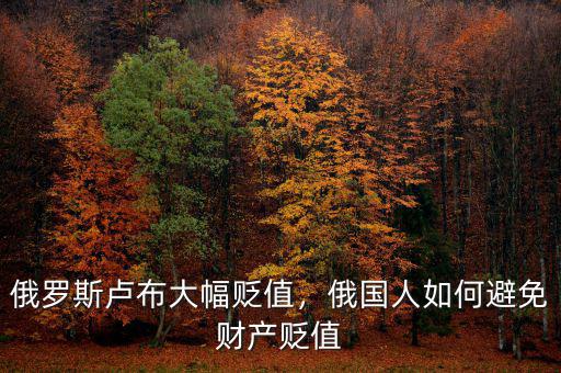 俄羅斯盧布大幅貶值，俄國人如何避免財(cái)產(chǎn)貶值
