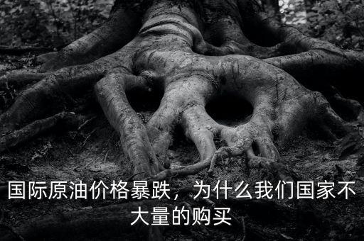 國際原油價(jià)格暴跌，為什么我們國家不大量的購買