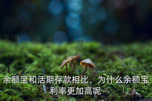 余額寶和活期存款相比，為什么余額寶利率更加高呢