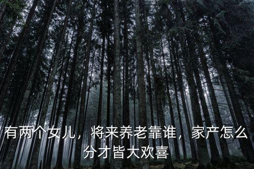 有兩個(gè)女兒，將來養(yǎng)老靠誰，家產(chǎn)怎么分才皆大歡喜