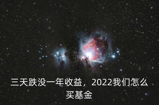 三天跌沒一年收益，2022我們?cè)趺促I基金