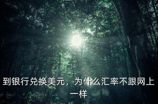 到銀行兌換美元，為什么匯率不跟網(wǎng)上一樣