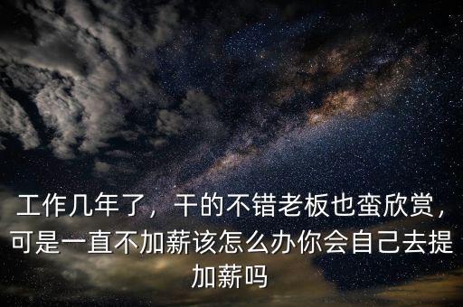 工作幾年了，干的不錯(cuò)老板也蠻欣賞，可是一直不加薪該怎么辦你會(huì)自己去提加薪嗎