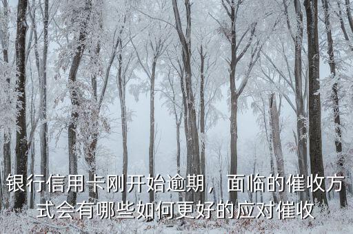 銀行信用卡剛開始逾期，面臨的催收方式會有哪些如何更好的應對催收