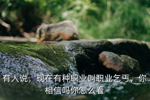 有人說，現(xiàn)在有種職業(yè)叫職業(yè)乞丐，你相信嗎你怎么看