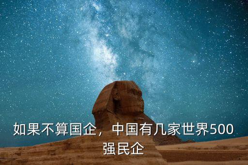 如果不算國企，中國有幾家世界500強(qiáng)民企