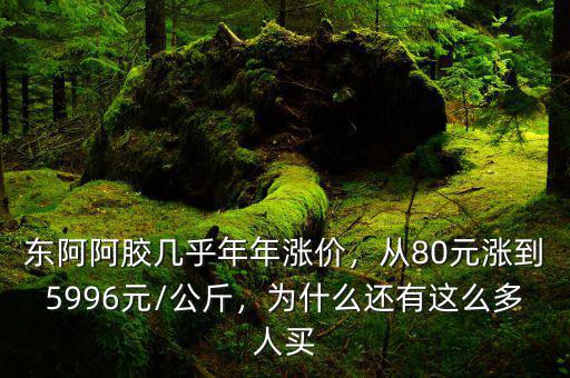 東阿阿膠幾乎年年漲價，從80元漲到5996元/公斤，為什么還有這么多人買