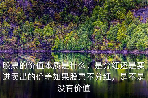 股票的價(jià)值本質(zhì)是什么，是分紅還是買進(jìn)賣出的價(jià)差如果股票不分紅，是不是沒有價(jià)值
