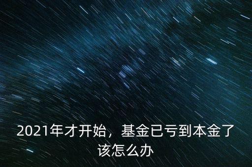 2021年才開始，基金已虧到本金了該怎么辦