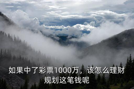 如果中了彩票1000萬，該怎么理財規(guī)劃這筆錢呢