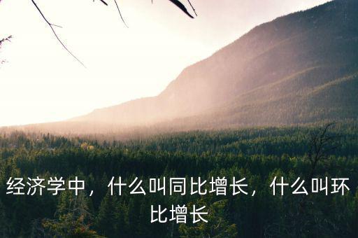 經(jīng)濟學(xué)中，什么叫同比增長，什么叫環(huán)比增長
