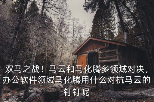 雙馬之戰(zhàn)！馬云和馬化騰多領(lǐng)域?qū)Q，辦公軟件領(lǐng)域馬化騰用什么對抗馬云的釘釘呢