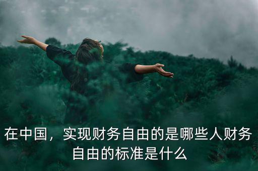 在中國，實現財務自由的是哪些人財務自由的標準是什么