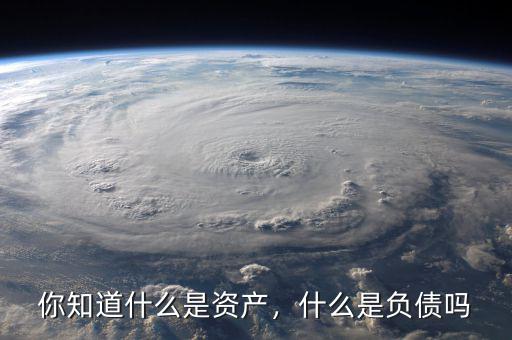 你知道什么是資產(chǎn)，什么是負債嗎
