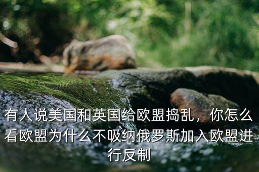 有人說美國和英國給歐盟搗亂，你怎么看歐盟為什么不吸納俄羅斯加入歐盟進行反制