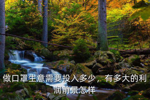 做口罩生意需要投入多少，有多大的利潤前景怎樣