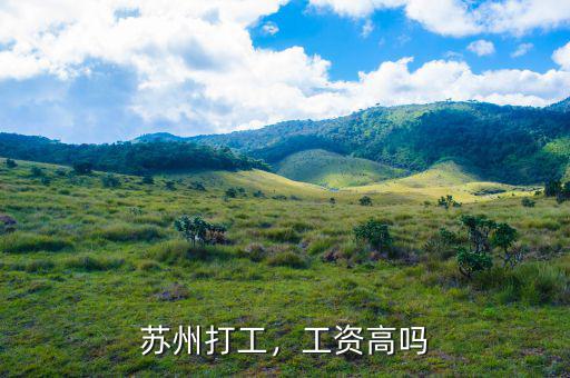 蘇州打工，工資高嗎