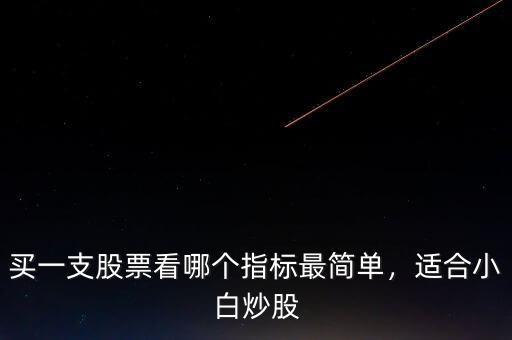 買一支股票看哪個(gè)指標(biāo)最簡單，適合小白炒股
