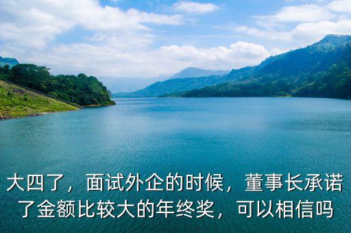大四了，面試外企的時(shí)候，董事長(zhǎng)承諾了金額比較大的年終獎(jiǎng)，可以相信嗎