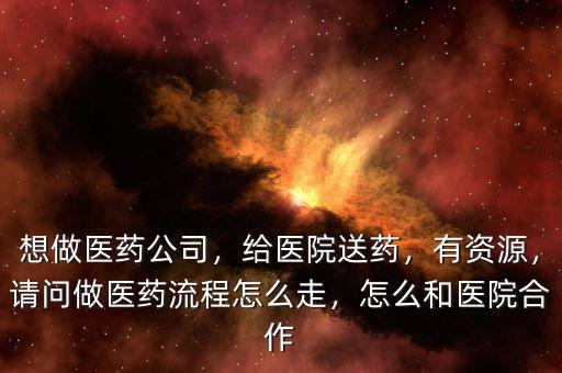 想做醫(yī)藥公司，給醫(yī)院送藥，有資源，請(qǐng)問(wèn)做醫(yī)藥流程怎么走，怎么和醫(yī)院合作