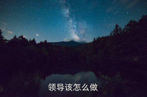 領導該怎么做