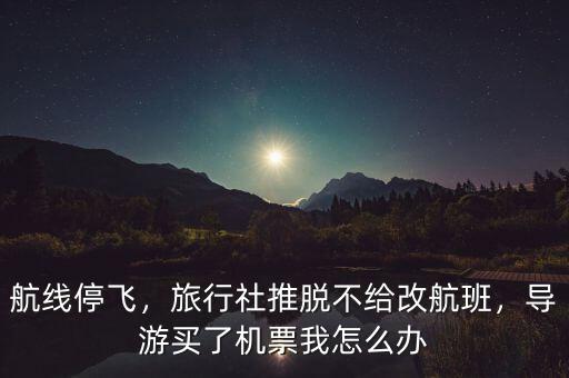 航線停飛，旅行社推脫不給改航班，導(dǎo)游買了機(jī)票我怎么辦