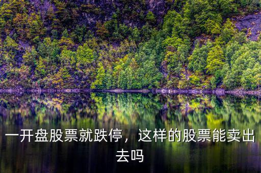 一開(kāi)盤(pán)股票就跌停，這樣的股票能賣出去嗎