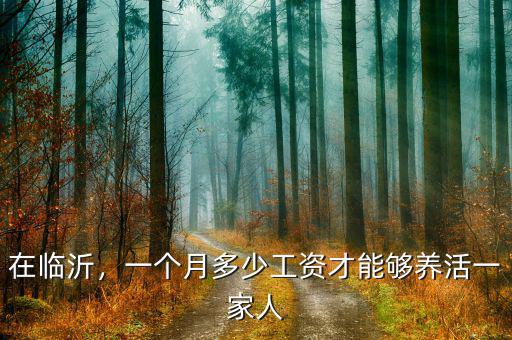在臨沂，一個月多少工資才能夠養(yǎng)活一家人