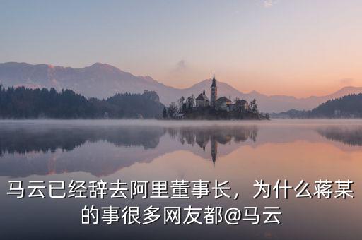 馬云已經(jīng)辭去阿里董事長，為什么蔣某的事很多網(wǎng)友都@馬云
