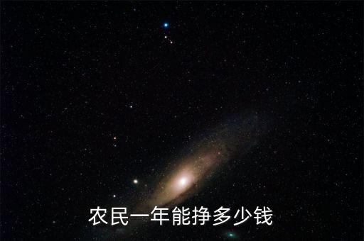 農民一年能掙多少錢