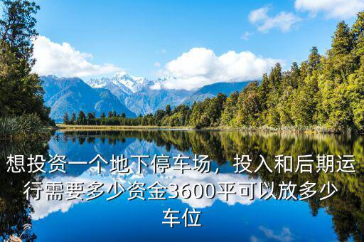 想投資一個(gè)地下停車(chē)場(chǎng)，投入和后期運(yùn)行需要多少資金3600平可以放多少車(chē)位