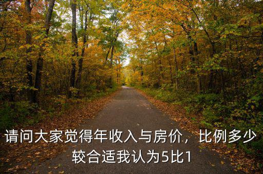 請(qǐng)問大家覺得年收入與房?jī)r(jià)，比例多少較合適我認(rèn)為5比1