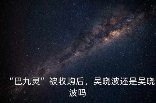 “巴九靈”被收購后，吳曉波還是吳曉波嗎