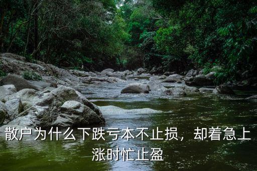 散戶為什么下跌虧本不止損，卻著急上漲時忙止盈