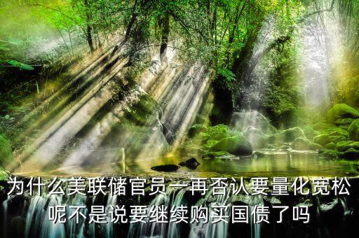 為什么美聯(lián)儲(chǔ)官員一再否認(rèn)要量化寬松呢不是說(shuō)要繼續(xù)購(gòu)買(mǎi)國(guó)債了嗎