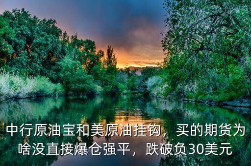 中行原油寶和美原油掛鉤，買的期貨為啥沒直接爆倉強平，跌破負30美元