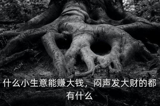 什么小生意能賺大錢(qián)，悶聲發(fā)大財(cái)?shù)亩加惺裁? class=