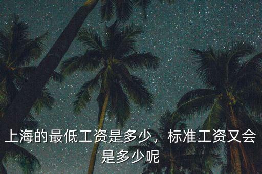 上海的最低工資是多少，標(biāo)準(zhǔn)工資又會(huì)是多少呢
