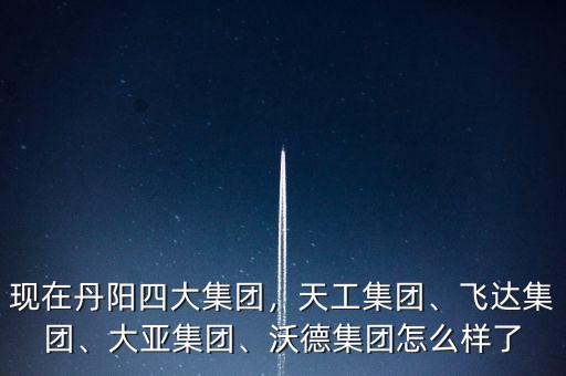 現(xiàn)在丹陽四大集團(tuán)，天工集團(tuán)、飛達(dá)集團(tuán)、大亞集團(tuán)、沃德集團(tuán)怎么樣了