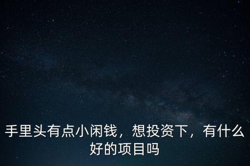 手里頭有點(diǎn)小閑錢，想投資下，有什么好的項(xiàng)目嗎