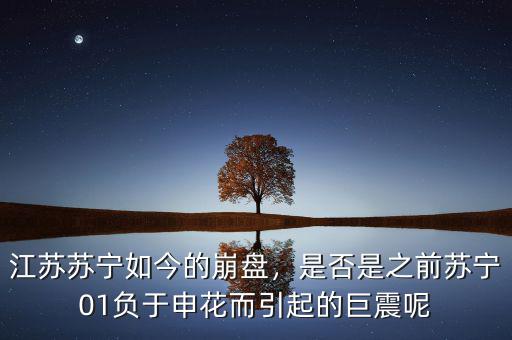 江蘇蘇寧如今的崩盤，是否是之前蘇寧01負(fù)于申花而引起的巨震呢