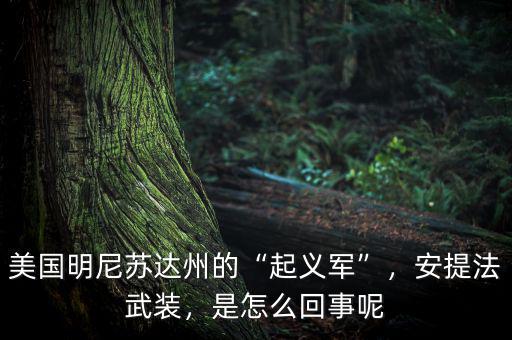 美國明尼蘇達(dá)州的“起義軍”，安提法武裝，是怎么回事呢